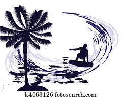 sommerzeit, -, surfen sommerzeit, -, surfen