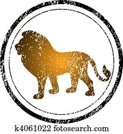 Stamp with lion Stamp with lion