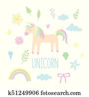 unicornio, conjunto
