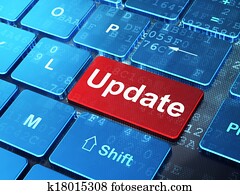 Web development concept: Update on computer keyboard background Web development concept: Update on computer keyboard background