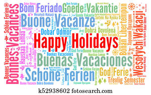 Happy holidays word cloud in different languages Happy holidays word cloud in different languages