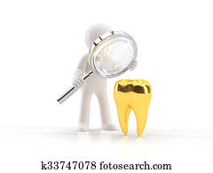 He is looking for a gold tooth