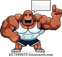karikatur, trainer, sprechen karikatur, trainer, sprechen