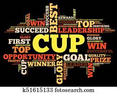 taza, palabra, nube, concepto