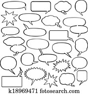 ציור היתולי, נאום, בועות