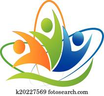 Happy people success app logo