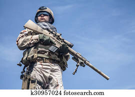 Navy SEAL in action Navy SEAL in action