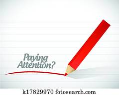 paying attention message illustration design