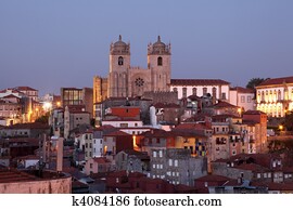 ribeira, -, a, cidade velha, de, porto, portugal