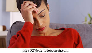 Woman who suffers from anxiety