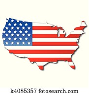 דגל אמריקאי, ב, a, ארהב, מפה