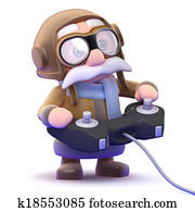 3d Pilot plays videogames