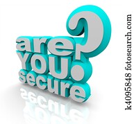 Are You Secure - 3d Words
