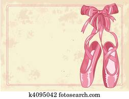 Ballet slippers background Ballet slippers background