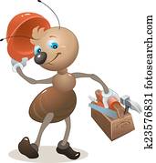 Carpenter ant in the helmet Carpenter ant in the helmet