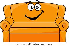 Cartoon upholstered couch Cartoon upholstered couch