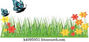 grass flower butterfly grass flower butterfly