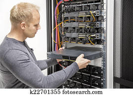 IT consultant build network racks in datacenter IT consultant build network racks in datacenter