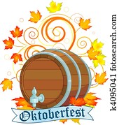 Oktoberfest design with keg Oktoberfest design with keg