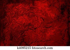 Textured red backdrop with bamboos foliage - scrapbooking Textured red backdrop with bamboos foliage - scrapbooking