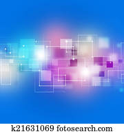 Abstract Connections Multicolor Technology Background Abstract Connections Multicolor Technology Background