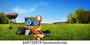 churrasco, piquenique