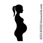 Pregnant woman silhouette. Motherhood sign. Pregnancy symbol Pregnant woman silhouette. Motherhood sign. Pregnancy symbol