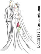 Bride and Groom Sketch Bride and Groom Sketch