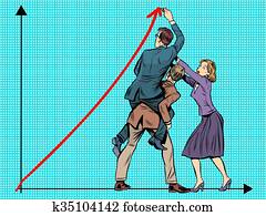 equipe negócio, de, sucesso