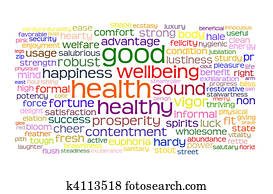 good health and wellbeing tag cloud