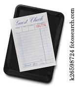 Guest Check With Tray