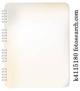 Old grunge spiral bound notepad