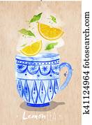 Teacup lemon tea kraft Teacup lemon tea kraft