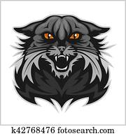 Wildcat mascot - sport team. Wildcat mascot - sport team.
