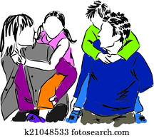 happy family illustration happy family illustration