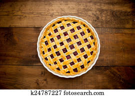Homemade cherry pie