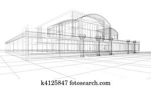 sketch of office building sketch of office building