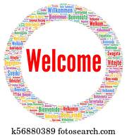 Welcome word cloud in different languages Welcome word cloud in different languages