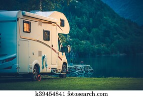 Camper Camping at the Lake Camper Camping at the Lake