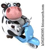 Fun cow - 3D Illustration Fun cow - 3D Illustration