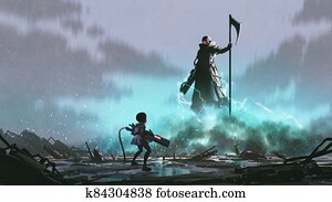 girl facing the futuristic death girl facing the futuristic death