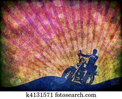 Grunge Motorcycle Rider illustration Grunge Motorcycle Rider illustration