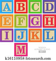 houten alfabet belemmert