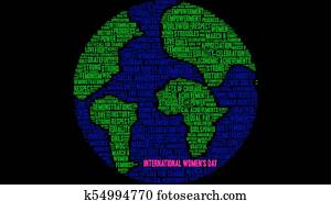 International Womens Day Word Cloud