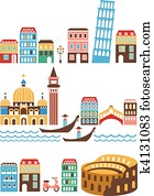 Italian landmarks Italian landmarks