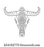 Download , cow skull, southwest, tattoo, tribal, vehicle graphics ...