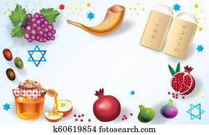 Shana Tova! Happy Jewish New Year Rosh Hashanah greeting card. Shana Tova! Happy Jewish New Year Rosh Hashanah greeting card.
