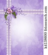 Wedding invitation lavender daisies Wedding invitation lavender daisies