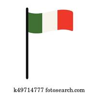 דגלל, של, איטליה