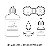 ベクトル アイコンタクト レンズ 要素 クリップアート K Fotosearch